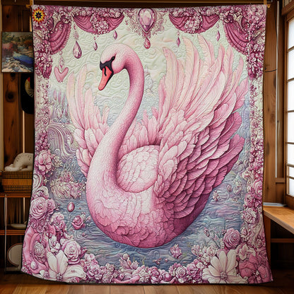 Pink Swan WY1411036CL Quilt
