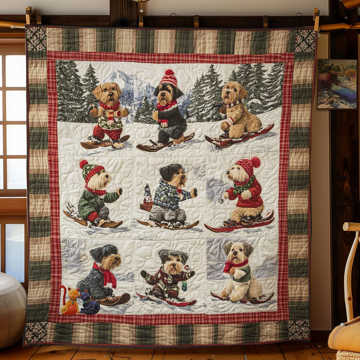Schnauzer Snowy Fun WN2811043CL Quilt