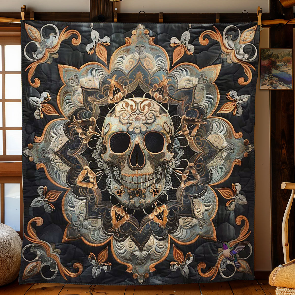 Mandala Skull WN2110026CL Quilt