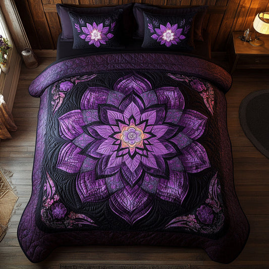 Purple Bloom WX0701083CL Duvet Cover Set