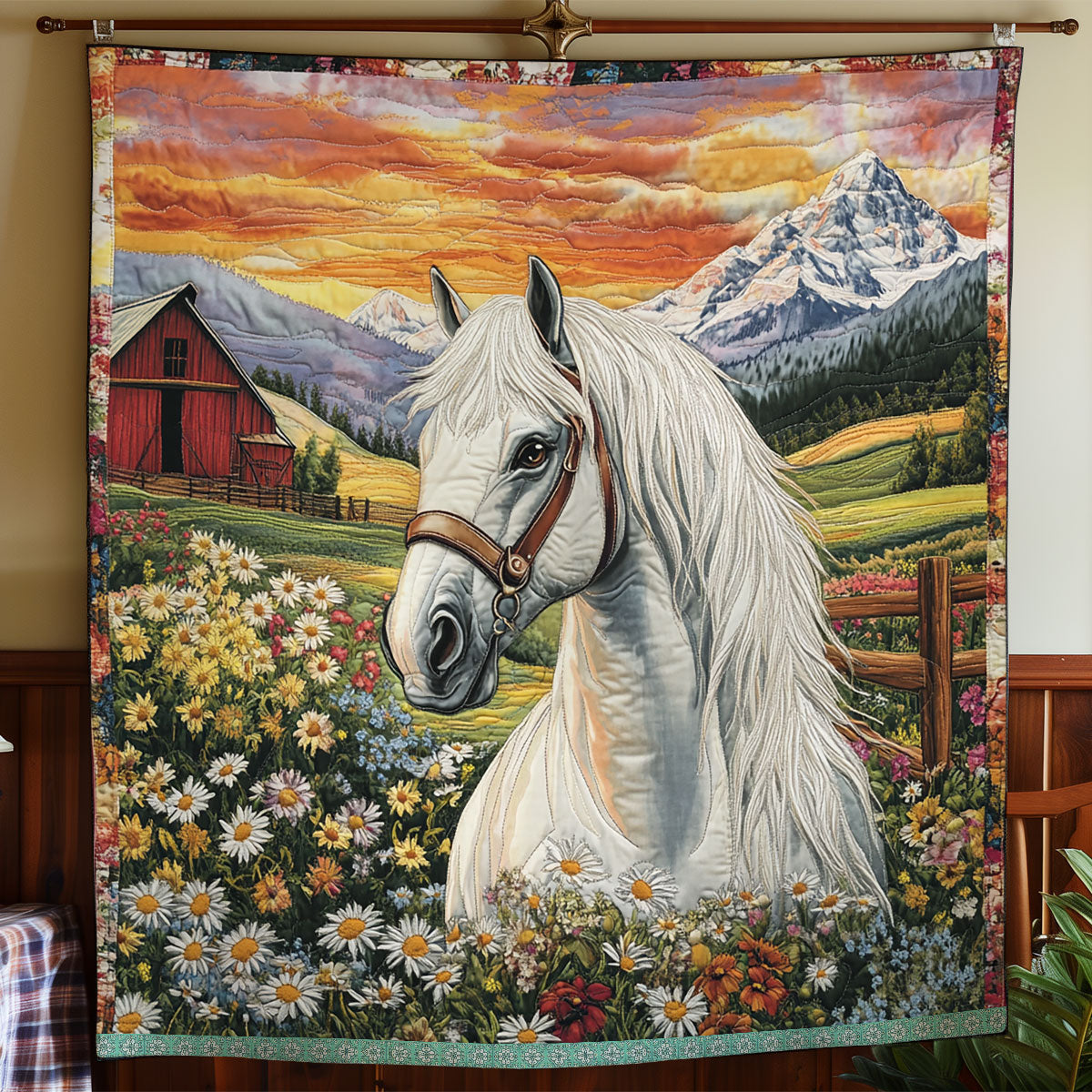 Horse Farm WX1312029CL Quilt