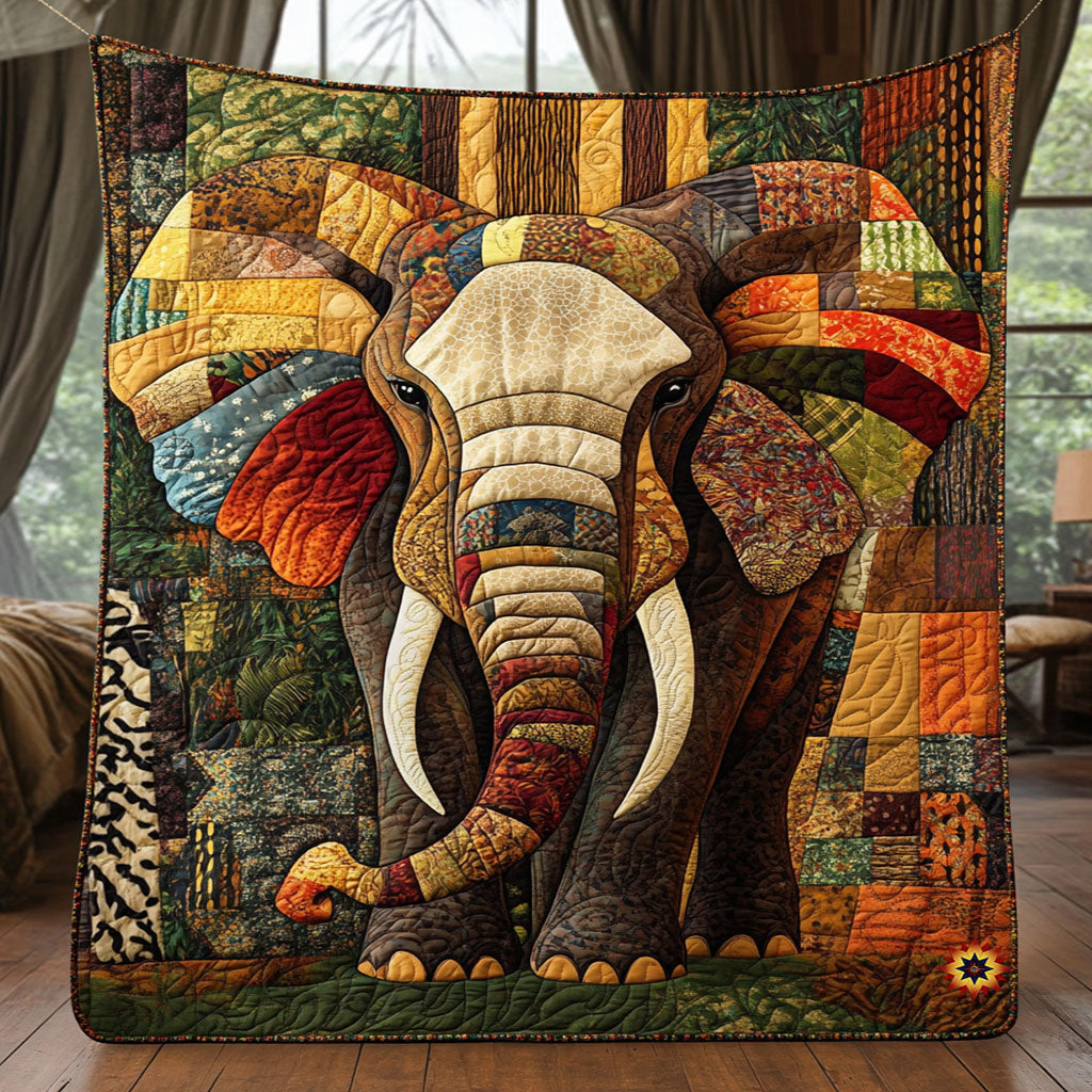 Majestic Elephant Mosaic WJ1812020CL Quilt