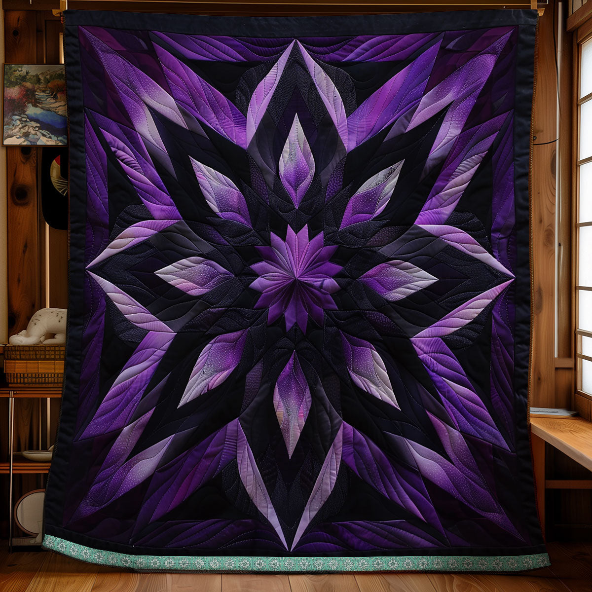 Purple Harmony Blossoms WN1309042CL Quilt