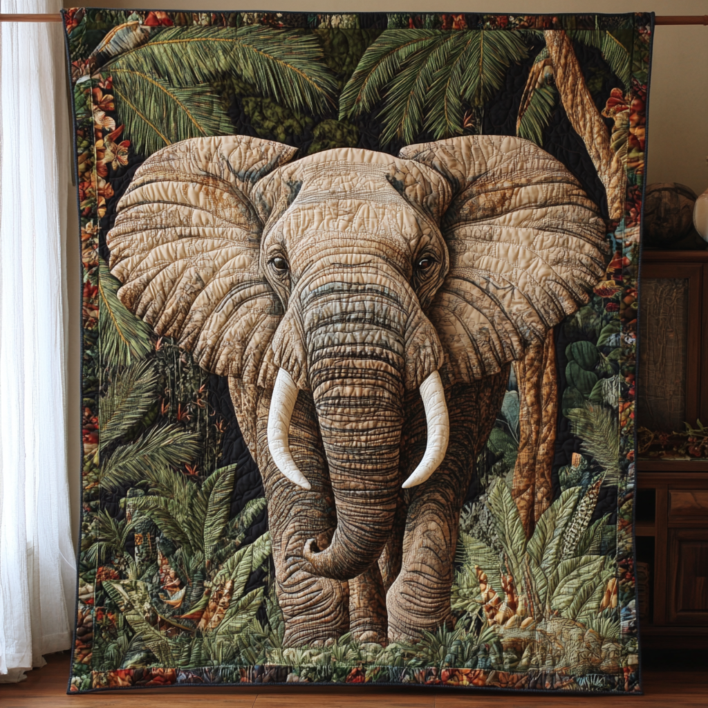 African Elephant XR2309028CL Quilt