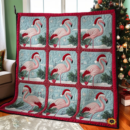 Santa Flamingo WY0512024CL Quilt