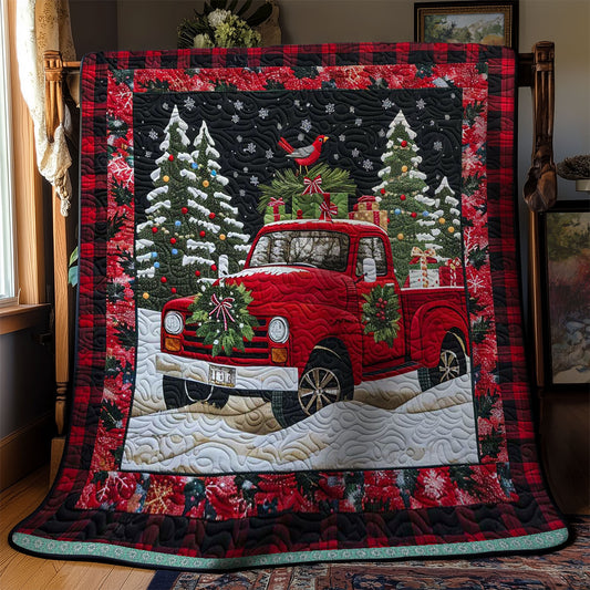 Festive Red Truck Journey WN1109006CL Quilt