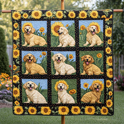 Golden Retriever Happy Fields WN2709140CL Quilt