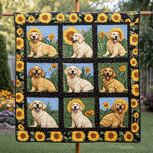 Golden Retriever Happy Fields WN2709140CL Quilt