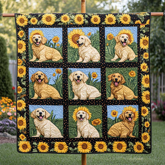 Golden Retriever Happy Fields WN2709140CL Quilt