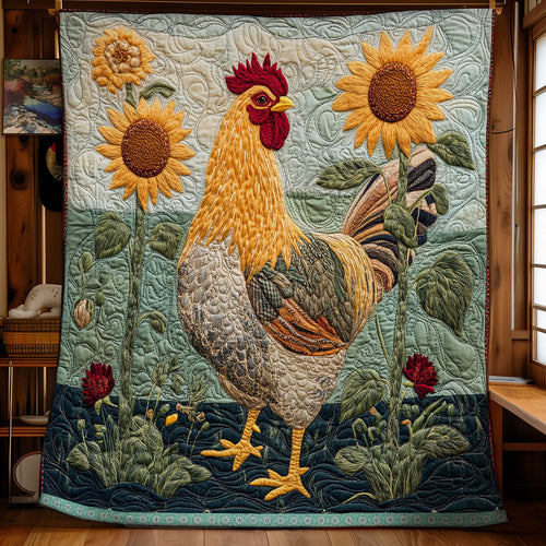 Chicken Sunflower WX0212010CL Quilt