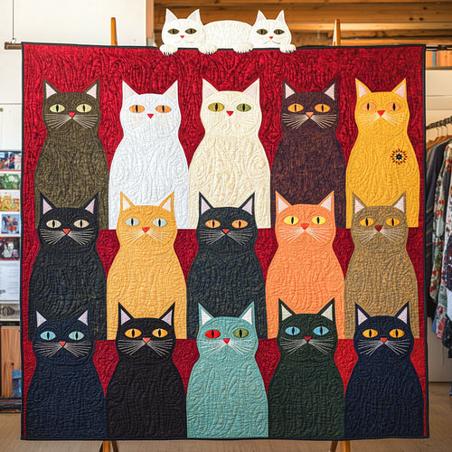 Whimsical Cat WJ2810023CL Quilt