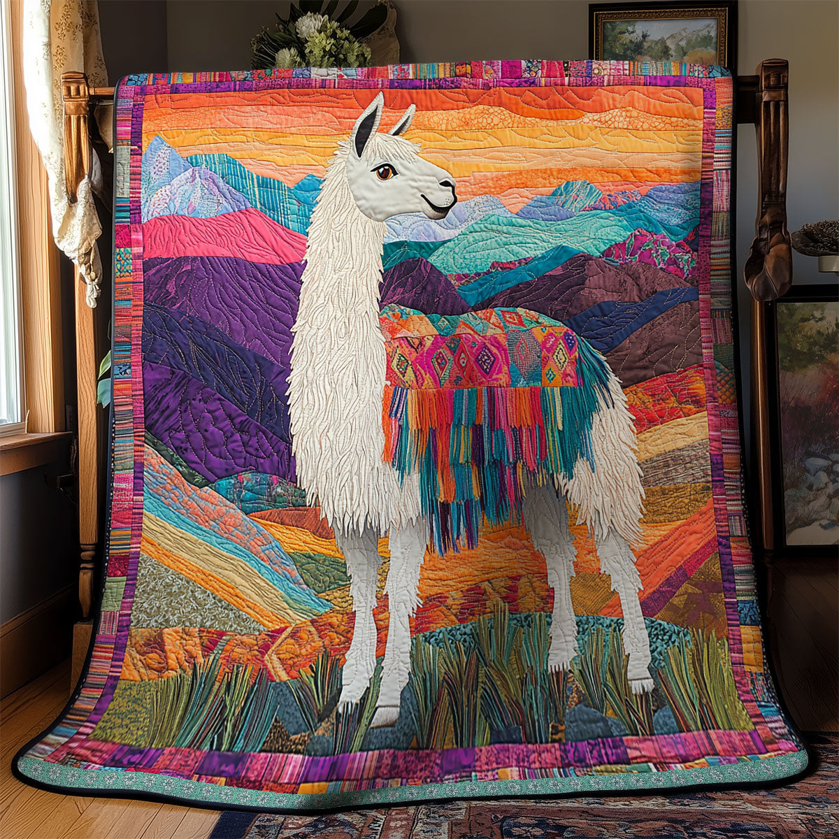 Llama Colorful WX1612024CL Quilt