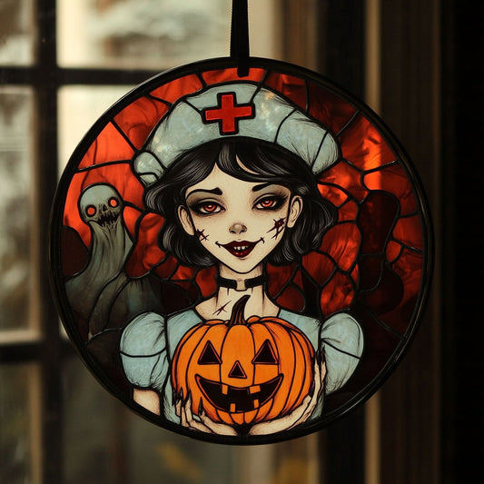 Nurse WU2809008CL Stained Glass Suncatcher