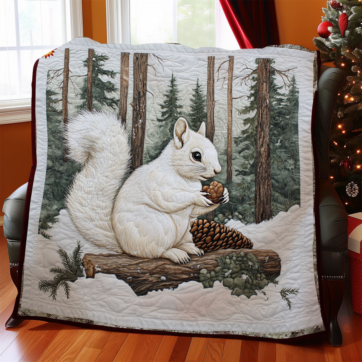 Winter Of White Squirrel WY1911104CL Quilt