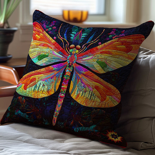 Colorful Dragonfly WY1012097CL Quilt Pillow Case