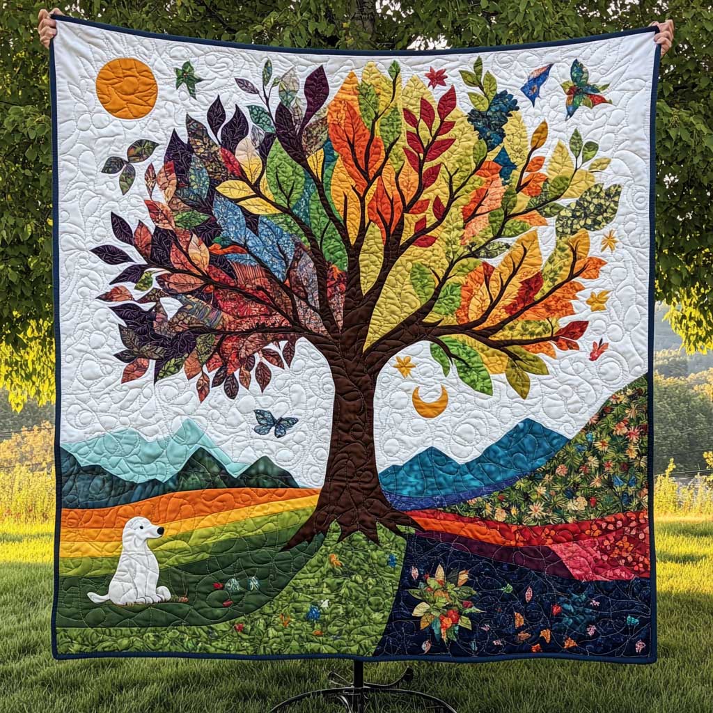 Tree Of Life With Dog WN3009003CL Quilt