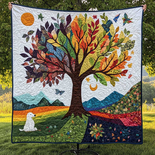 Tree Of Life With Dog WN3009003CL Quilt