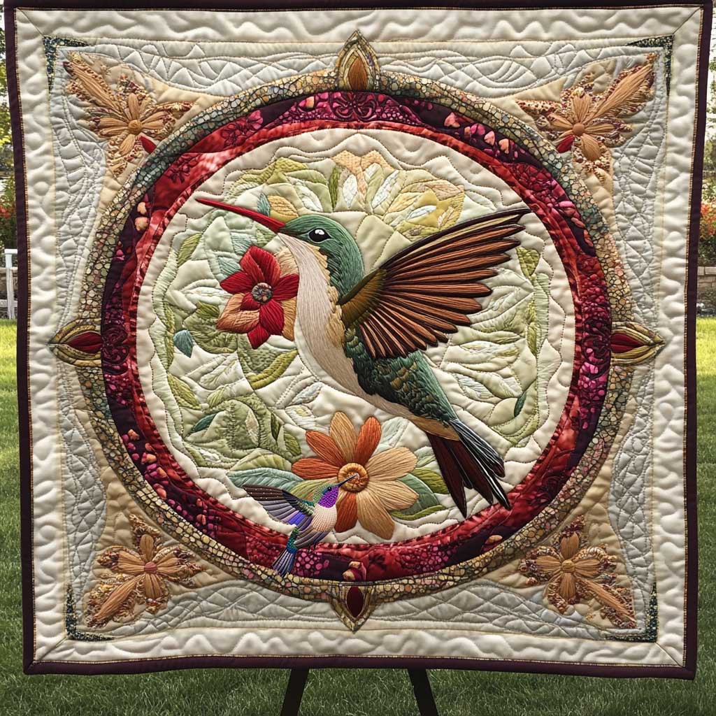 Hummingbird's Petal Haven WN0910010CL Quilt