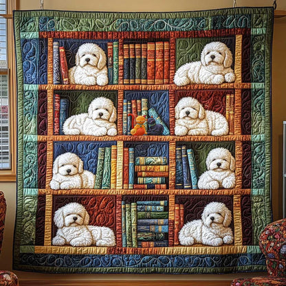 Bichon Frise Book Lounger WN0210013CL Quilt