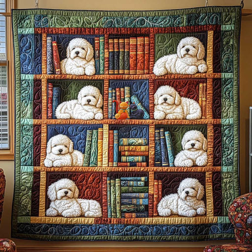 Bichon Frise Book Lounger WN0210013CL Quilt