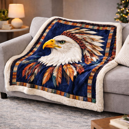 Eagle Warrior Spirit KL2601006CL Faux Fur Throw Blanket