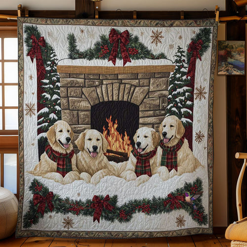 Golden Retriever Christmas Warmth WN0411027CL Quilt