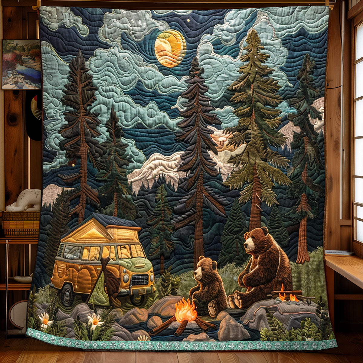 Bonding Bear Camping WP0609007CL Quilt