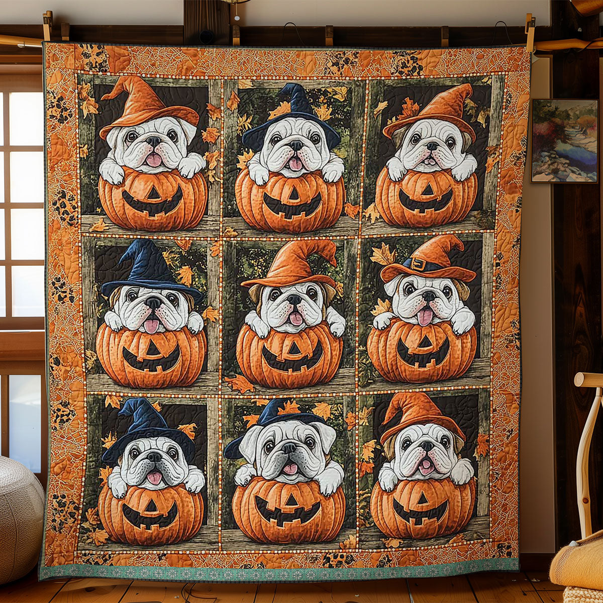 Bulldog Howl WN2609074CL Quilt