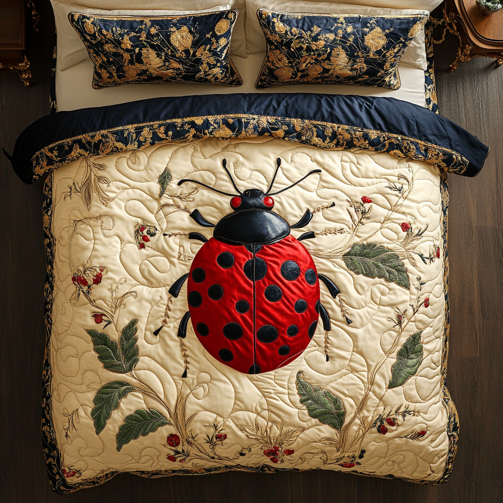 Floral Haven Ladybug YR0801016CL Duvet Cover Set