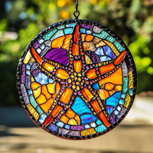 Majestic Colorful Starfish WY2801053CL Suncatcher