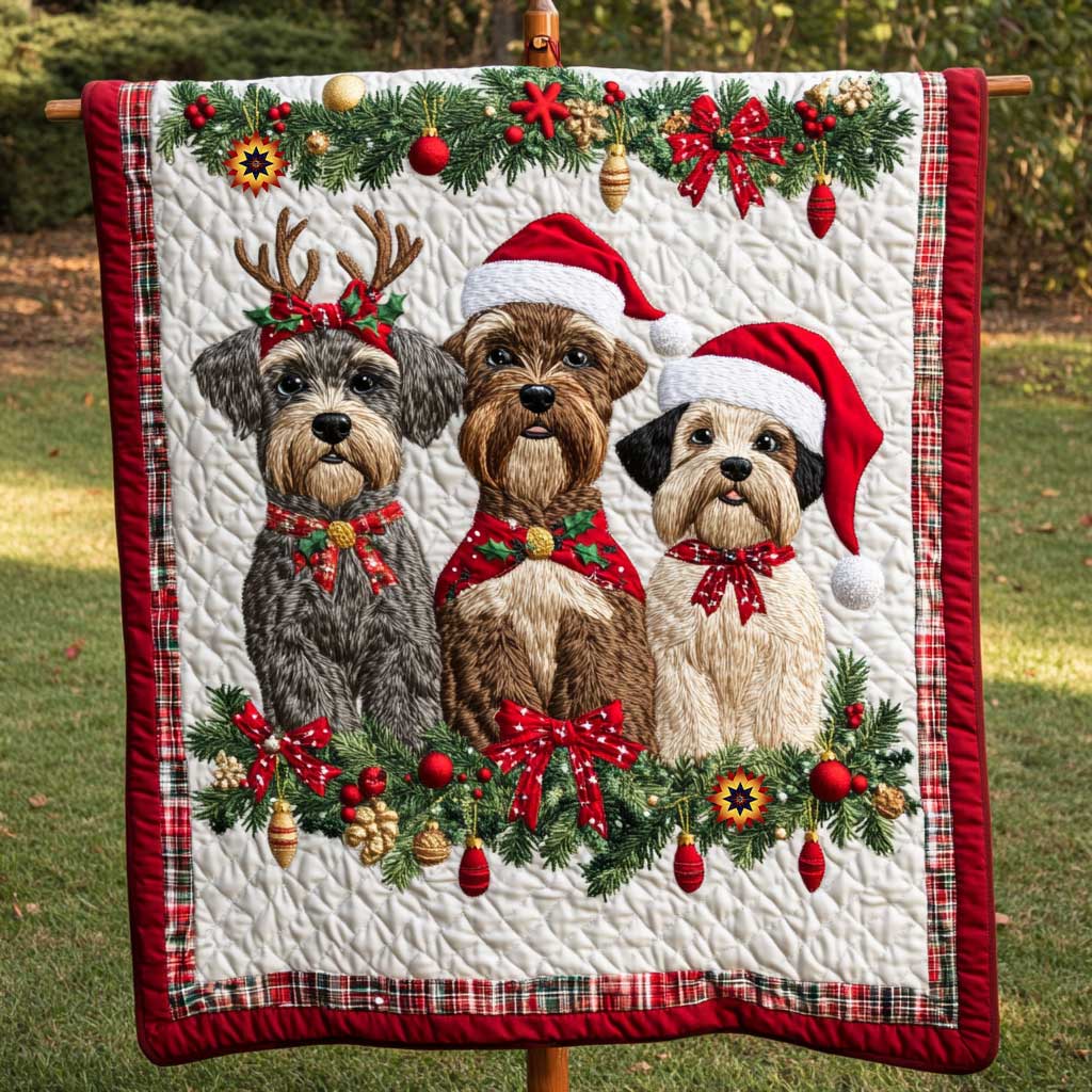 Miniature Schnauzer Christmas Gift WP0110028CL Quilt