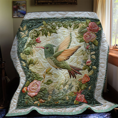 Bird Rose Flower WX0212003CL Quilt