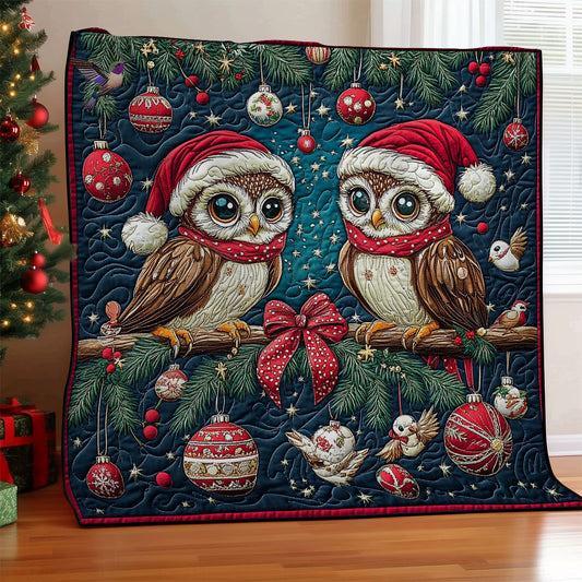 Christmas Night Couple Owl WY1311027CL Quilt