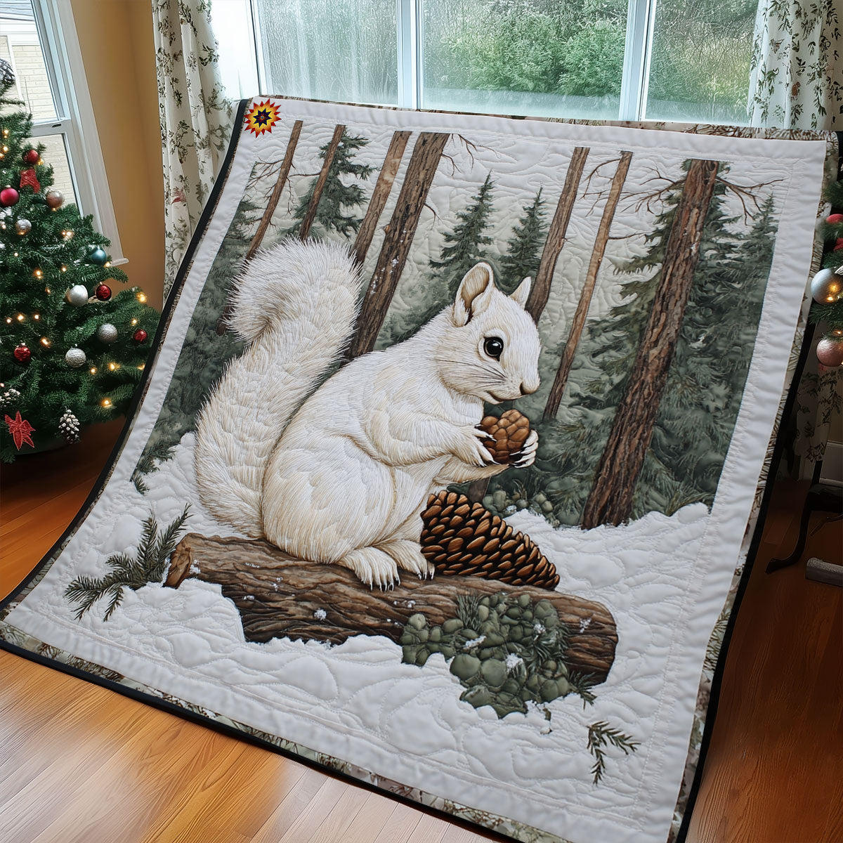 Winter Of White Squirrel WY1911104CL Quilt
