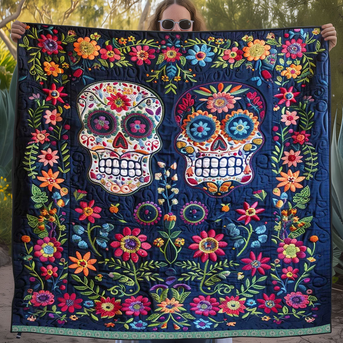Sugar Skulls WJ1109022CL Quilt
