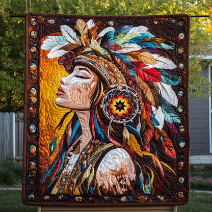 Native American Woman WX2210008CL Quilt