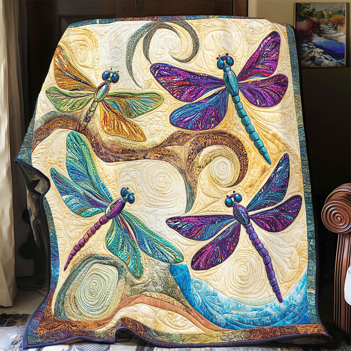 Abstract Dragonflies WY2702033CL Quilt