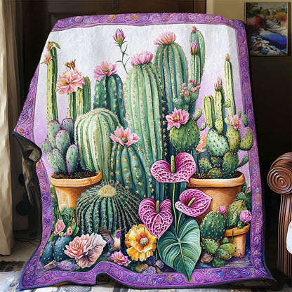 Purple Cactus WY2511030CL Quilt
