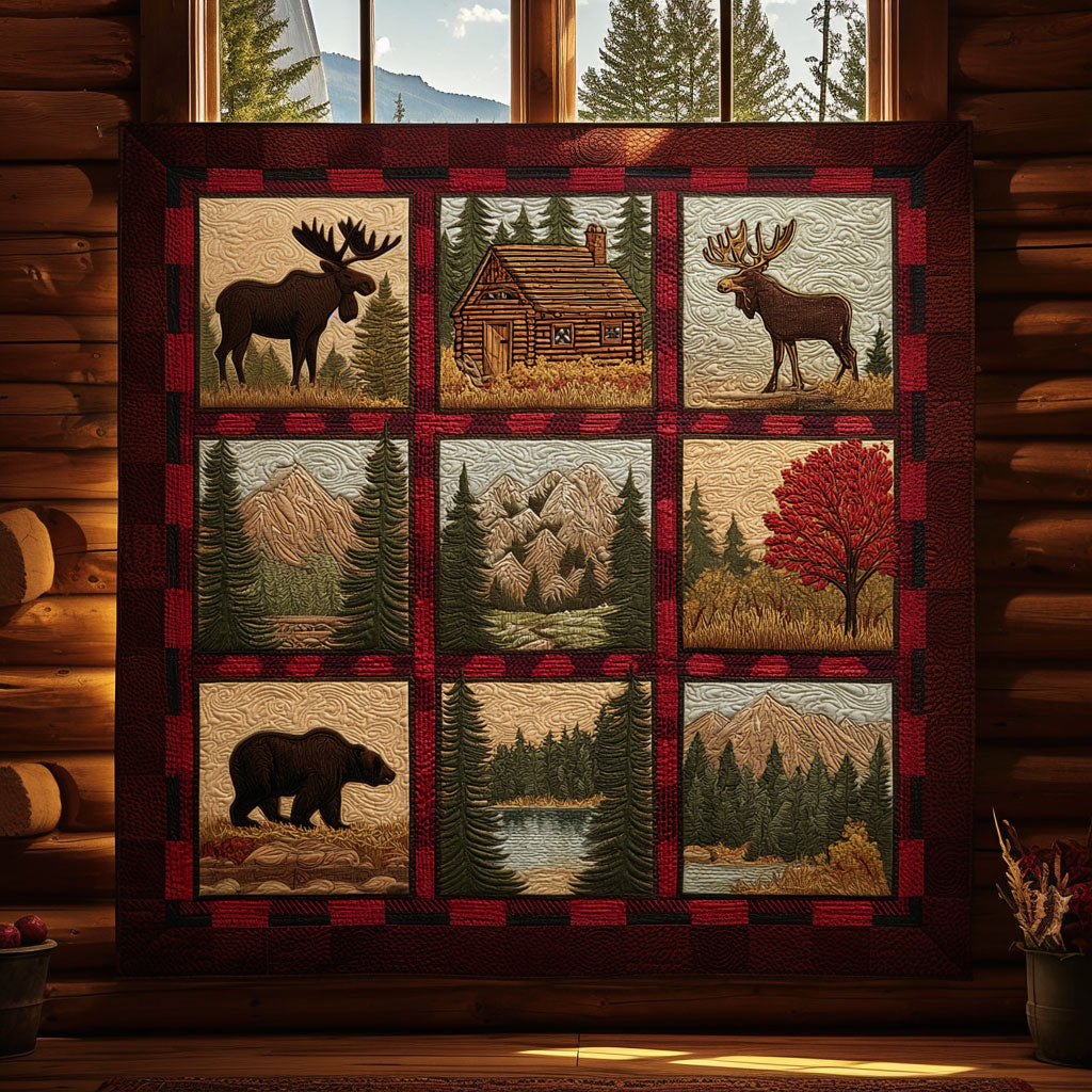 Wildlife Cabin CW1701018CL Quilt