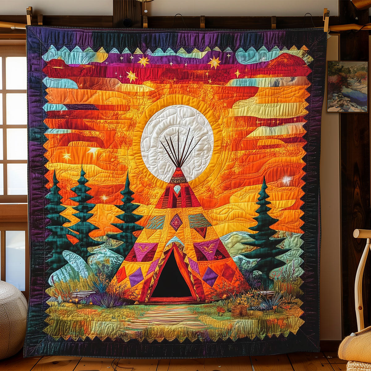 Sunlit Spirit Tepee WJ0301023CL Quilt