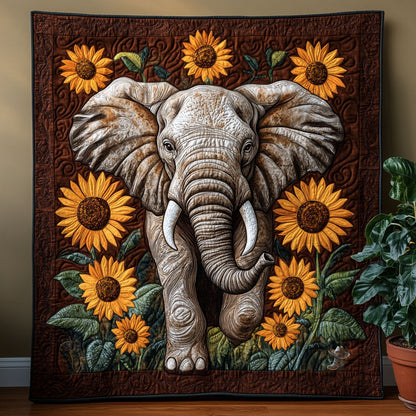 Elephant Sunflower WT1010011CL Quilt