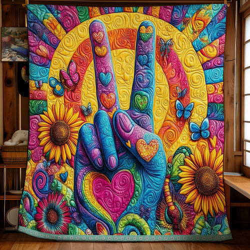 Peace Hippie WX1411033CL Quilt