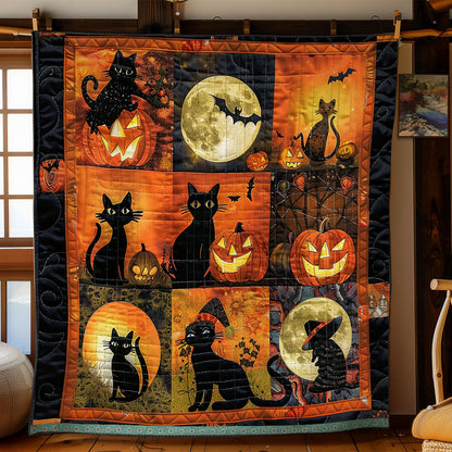 Haunted Halloween Cats WN1309059CL Quilt