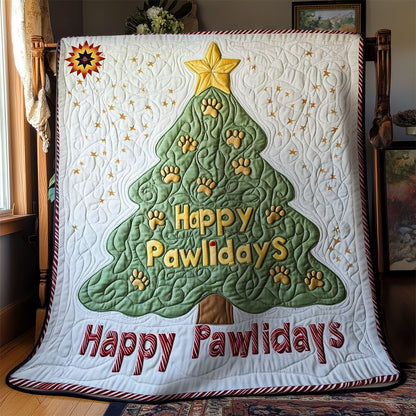 Paw Star Christmas WN1411033CL Quilt