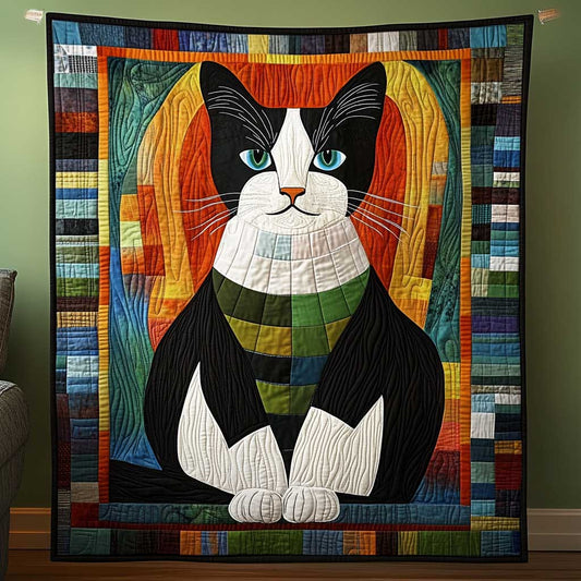 Patchwork Tuxedo Cat WP1909011CL Quilt