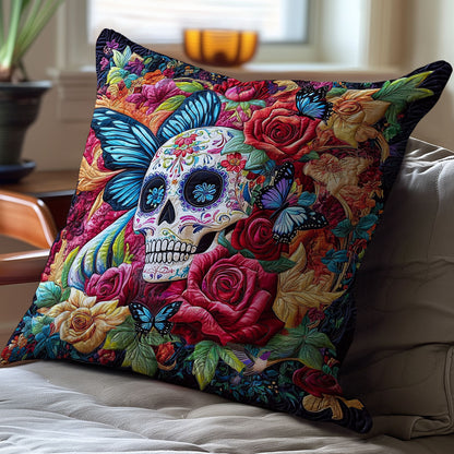 Skull In Garden WY2212097CL Quilt Pillow Case