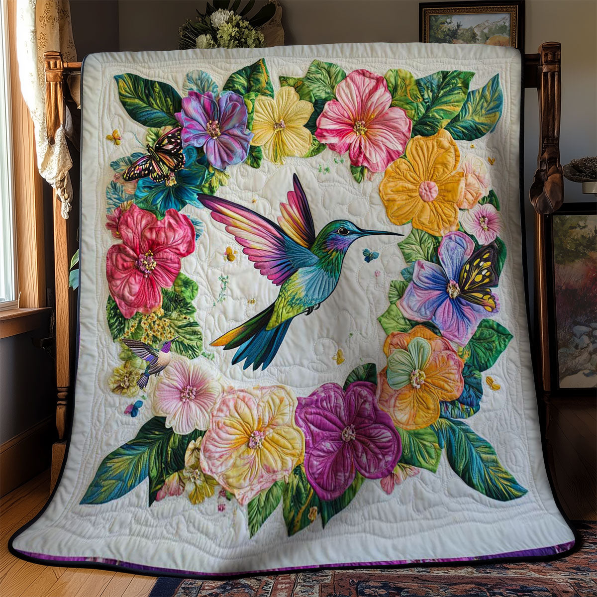 Floral Hummingbird Bliss WN1311045CL Quilt