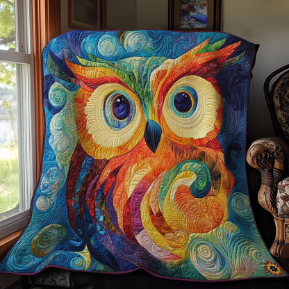 Colorful Abstract Owl WY0811013CL Quilt