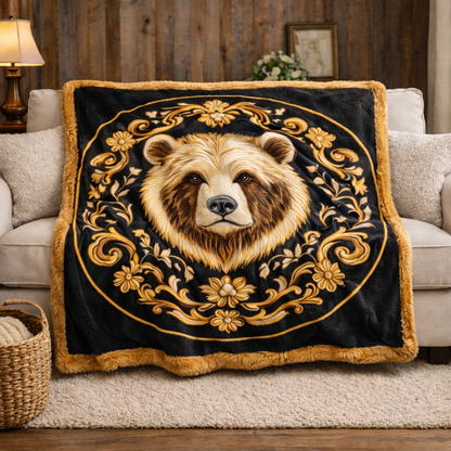 Golden Crown Bear KL2701004CL Faux Fur Throw Blanket