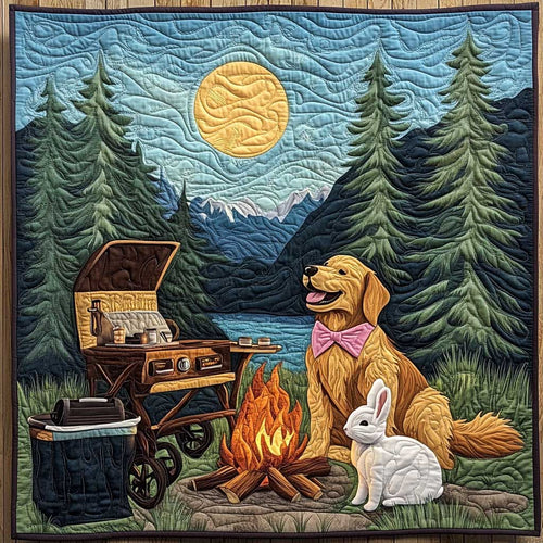 Picnic Golden Retriever WP1709037CL Quilt